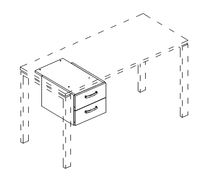 Тумба подвесная 2-ящичная (для стола 70) белый премиум