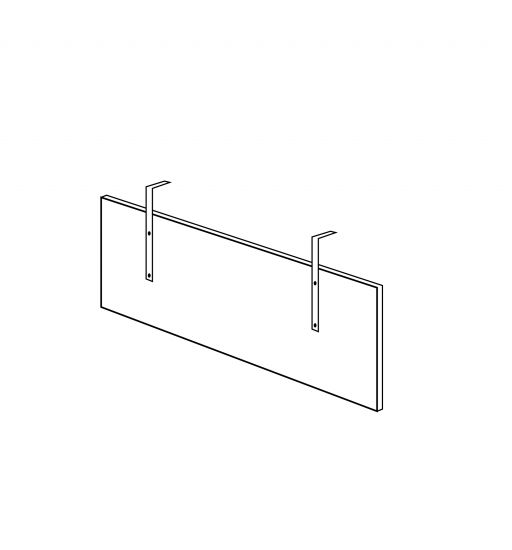 Защитная панель для отдельно стоящего стола длиной 180 см вяз