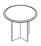 Стол для переговоров круглый на опоре ДСП мокко премиум