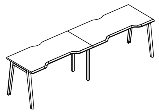 Рабочая станция Симметрия  опоры МТ 1 скос (2х140)  мокко премиум / белый, вставка мокко